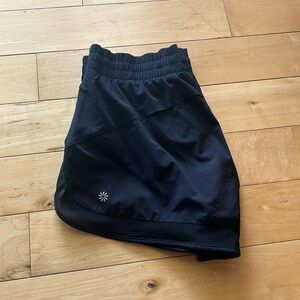 athleta mesh racer high rise running short